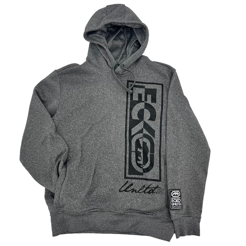 Ecko Unlimited Mens Size S Pullover Hoodie‎ Heather Gray Long Sleeve Pockets